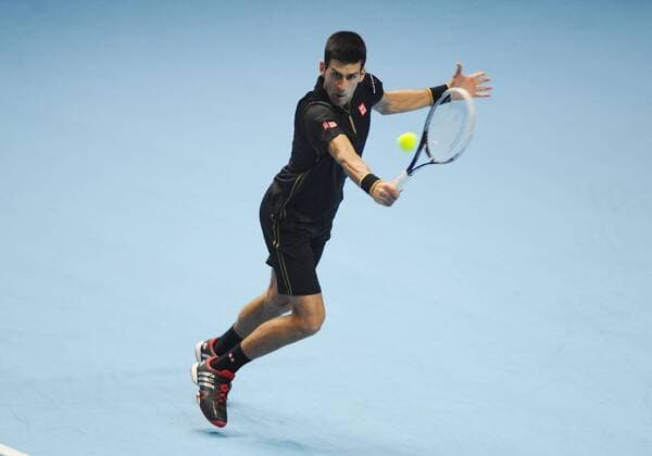 Tennis - 2014 ATP Tennis Herren World Tour Finals at The 02 - Day Two Group A Singles: Novak Djokovic 