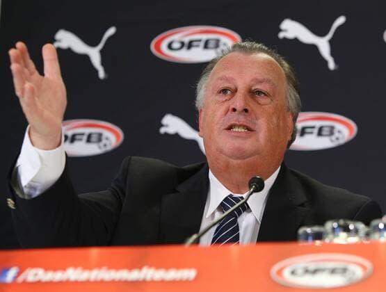 SOCCER - UEFA EURO 2016 quali, AUT vs RUS, preview VIENNA,AUSTRIA,11.NOV.14 - SOCCER - UEFA European Championship 2016, European Qualifiers, ÖFB international match, Austria vs Russia, preview, signing of contract ÖFB and Puma. Image shows general director Alfred Ludwig (ÖFB). 