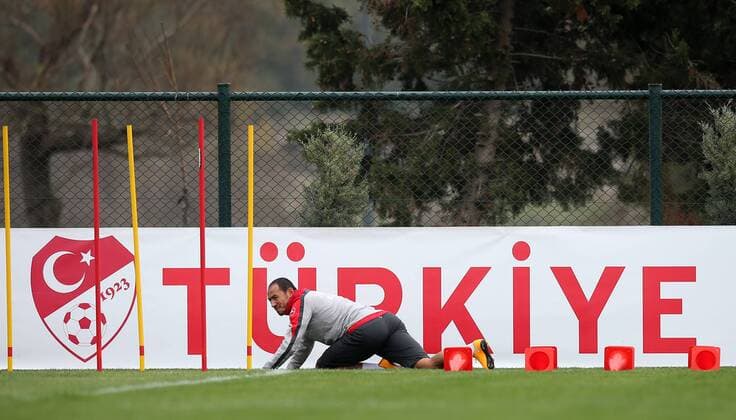 Turkey National Football Team players last training in Riva, Istanbul Tukey on November 11, 2014. Pictured: Umut Bulut 