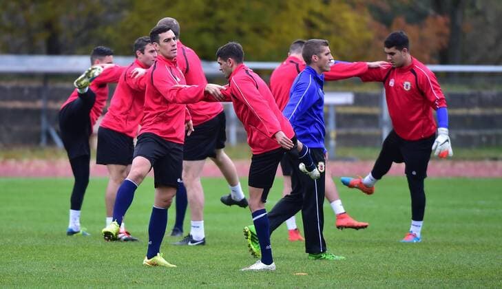 11.11.2014 - Fussball Soccer - Training Nationalteam Nationalmannschaft Gibraltar - - Training Trainingsimpression