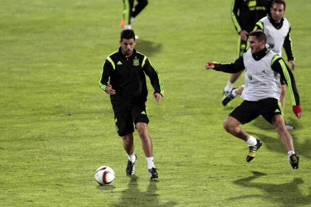 Practice session of football spanish team at The football town in las rozasl. nolito. November 12, 2014.  (20238789)