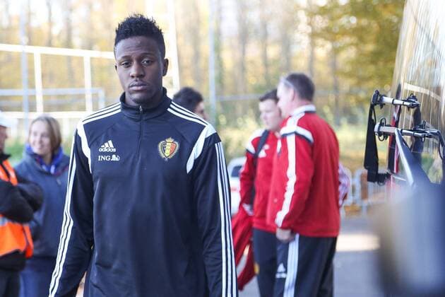 - BRUSSELS, BELGIUM: Belgium s Divock Origi arrives for a training session of Belgian national soccer team Red Devils, Thursday 13 November 2014. BRUNOxFAHY  premiumd 35307