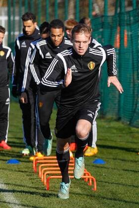 - BRUSSELS, BELGIUM: Belgium s Laurens De Bock pictured during a training session of Belgian national soccer team Red Devils, Thursday 13 November 2014. BRUNOxFAHY  premiumd 35416