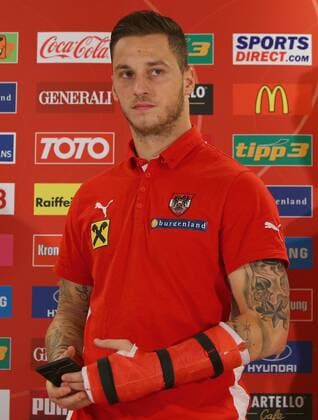 SOCCER - UEFA EURO 2014 quali, preview VIENNA,AUSTRIA,13.NOV.14 - SOCCER - UEFA European Qualifiers, ÖFB international match, Austria, preview, press conference of team AUT. Image shows Marko Arnautovic (AUT). 