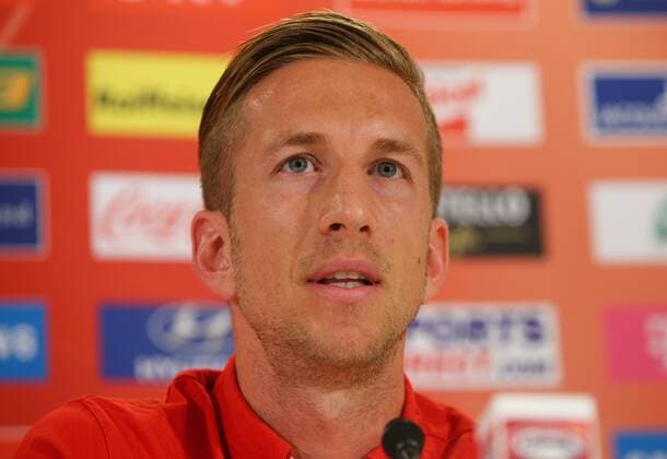 SOCCER - UEFA EURO 2014 quali, preview VIENNA,AUSTRIA,13.NOV.14 - SOCCER - UEFA European Qualifiers, ÖFB international match, Austria, preview, press conference of team AUT. Image shows Marc Janko (AUT). 