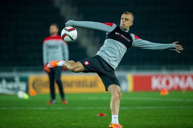 13.11.2014, Tiflis - UEFA EURO Quali 2014 - Training Polen - Kamil Grosicki (Polen) -  13112014_lusk_026