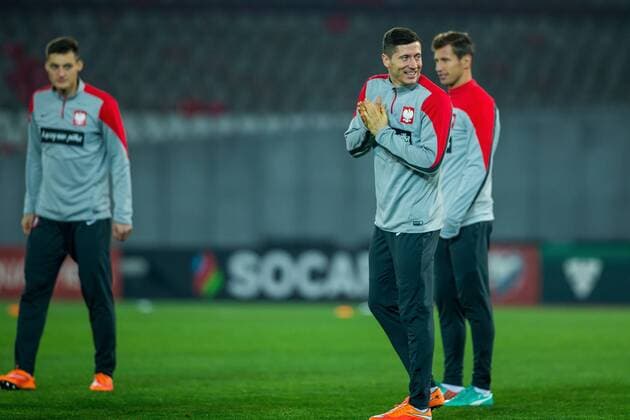13.11.2014, Tiflis - UEFA EURO Quali 2014 - Training Polen - Robert Lewandowski (Polen) -  13112014_lusk_027