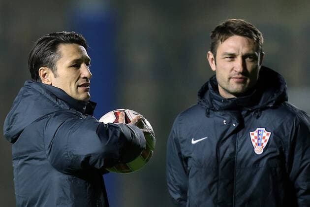Croatian football team training 13.11.2014., Croatia, Zagreb - Croatian football team held a training at Maksimir Stadium as part of the preparations for the coming qualifying match against Italy in Milan for the European Championship. Niko Kovac, Robert Kovac.  GoranxStanzl PIXSELL