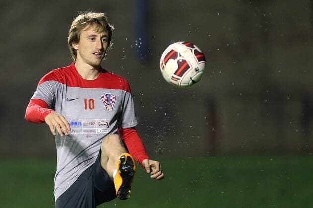 Croatian football team training 13.11.2014., Croatia, Zagreb - Croatian football team held a training at Maksimir Stadium as part of the preparations for the coming qualifying match against Italy in Milan for the European Championship. Luka Modric.  GoranxStanzl PIXSELL