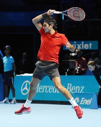 Tennis - 2014 ATP Tennis Herren World Tour Finals at The O2 - Day five, Group B Singles: Switzerland s Roger Federer 
