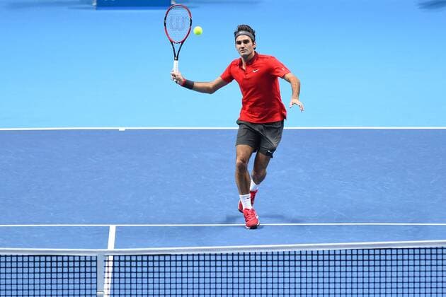 Roger Federer (Sui) vs Andy Murray (GB) TENNIS : ATP Tennis Herren World Tour Finals 2014 - 11 11 2014 - 16 11 2014 TennisMagazine Panoramic 