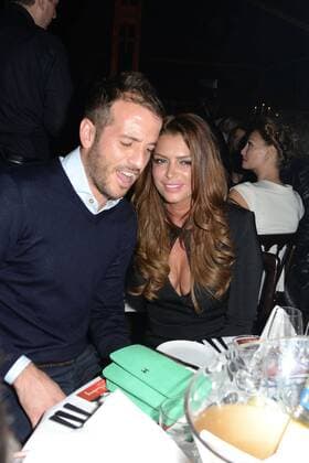 Rafael van der Vaart und Sabia Boulahrouz bei der Palazzo Premiere im Spiegelpalast am 13.11.2014 in Hamburg Cornelia Poletto Palazzo Premiere in Hamburg, 2014 