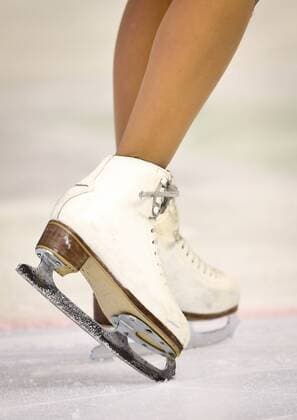 FIGURE SKATING - Ice Challenge 2014 GRAZ,AUSTRIA,14.NOV.14 - FIGURE SKATING - ISU Challenger Series, Icechallenge 2014. Image shows a feature with the shoes of Hana Gassoumi (FRA).  CW3_9389