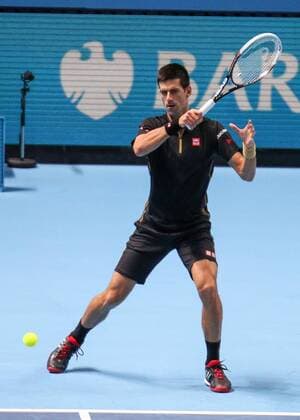 Tennis - 2014 ATP Tennis Herren World Tour Finals at The O2 - Day Three, Group A Novak Djokovic 