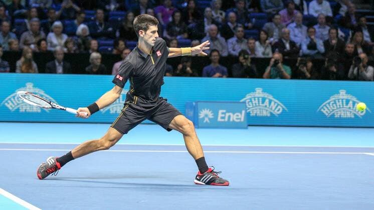 Tennis - 2014 ATP Tennis Herren World Tour Finals at The O2 - Day Three, Group A World ATP Tennis Herren Number 1 Novak Djokovic 