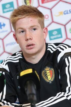- BRUSSELS, BELGIUM: Belgium s Kevin De Bruyne pictured during a press moment of national coach and three players after a closed training session of Belgian national soccer team Red Devils, Friday 14 November 2014, in Neerpede, Brussels. Belgium will play its third game of the Euro 2016 qualification against Wales on Sunday. BRUNOxFAHY  xpremiumd 20813363x