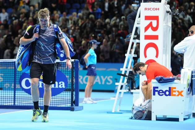 Roger Federer (Sui) def Stanislas Wawrinka (Sui) TENNIS : ATP Tennis Herren World Tour Finals 2014 - 11 11 2014 - 16 11 2014 TennisMagazine Panoramic 
