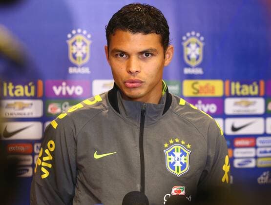 SOCCER - AUT vs BRA, preview VIENNA,AUSTRIA,16.NOV.14 - SOCCER - ÖFB international match, Austria vs Brazil, friendly match, preview, Mixed Zone team BRA. Image shows Thiago Silva (BRA). 