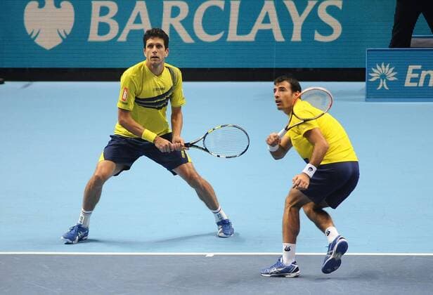 Tennis - 2014 ATP Tennis Herren World Tour Finals at The O2 - Day Eight Mens doubles final Ivan Dodig and Marcelo Melo 