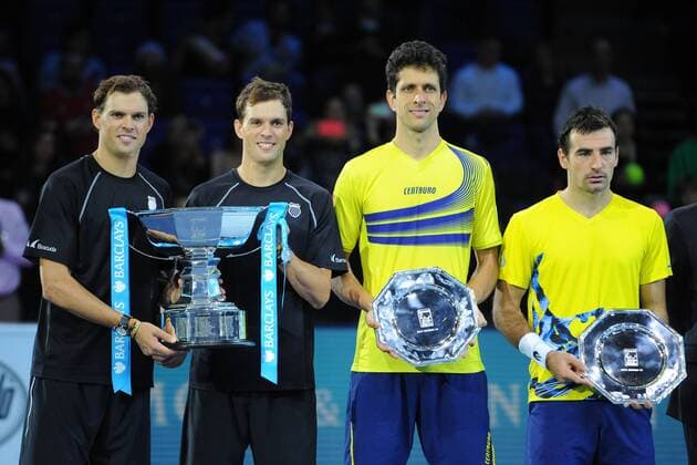 Bob and Mike Bryan (USA) def Ivan Dodig et Ricardo Melo TENNIS : ATP Tennis Herren World Tour Finals 2014 - 11 11 2014 - 16 11 2014 TennisMagazine 