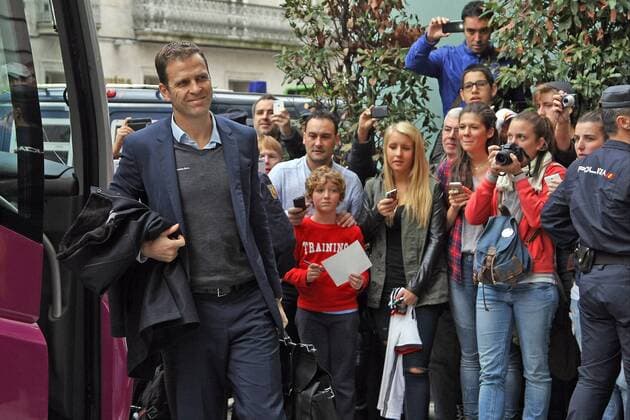 Manager Oliver Bierhoff (D) - Teamankunft Deutschland in Vigo