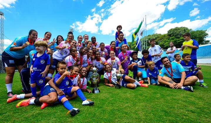 Finale Copa Libertadores Femenina im Frauenfussball - Sieger EC Sao Jose - im Stadion Martins Pereira in Sao Jose dos Campos - LucasxLacazxRuiz 