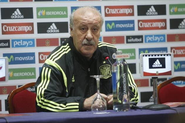 Spain s team press conference. In this picture, Vicente del Bosque. xJJxLANDINx 