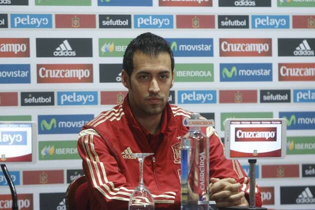 Spain s team press conference. In this picture, Sergio Busquets. xJJxLANDINx 