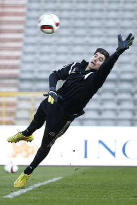 Thibaut Courtois of Belgium FOOTBALL : Entrainement - Belgique - Qualification - Euro 2016 - 17 11 2014 PhotoNews Panoramic 