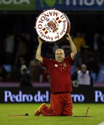 Friendly match of Spain. In this picture, Manolo el del Bombo. xPABLOGARCIAx 