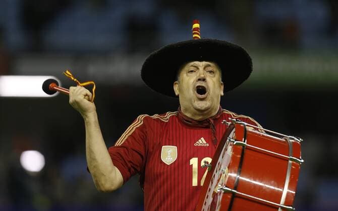 Friendly match of Spain. In this picture, Manolo el del Bombo. xPABLOGARCIAx 