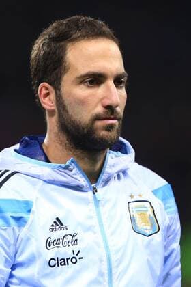 Gonzalo Higuain of Argentina - Argentina vs. Portugal - International Friendly - Old Trafford - Manchester - 18 11 2014 Pic Philip Oldham Sportimage EDITORIAL USE ONLY. No use with unauthorised audio, video, data, fixture lists, club league logos or live services. Online in-match use limited to 120 images, no video emulation. No use in betting, games or single club league player publications.