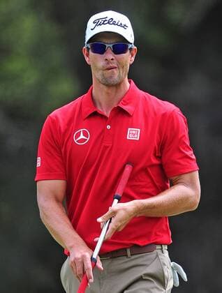 Nov. 22, 2014 - Melbourne, Victoria, Australia - Adam Scott (AUS) on the fifteenth green during day 3 of the 2014 Australian Masters at The Metropolitan Golf Club in Melbourne, Australia. Golf 2014 - Australian Masters Day 3 - ZUMAk106