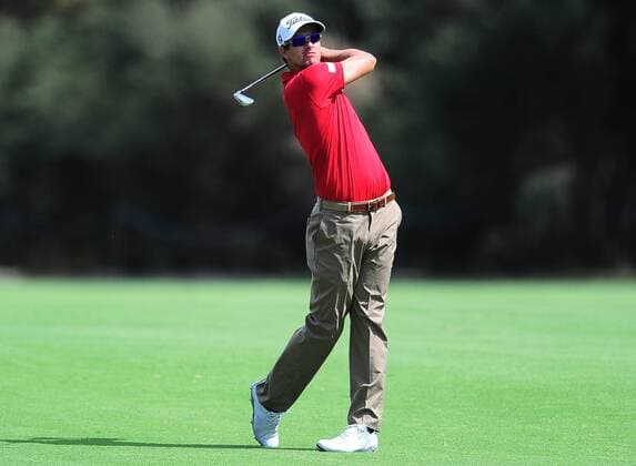 Nov. 22, 2014 - Melbourne, Victoria, Australia - Adam Scott (AUS) plays a shot on the seventeenth fairway during day 3 of the 2014 Australian Masters at The Metropolitan Golf Club in Melbourne, Australia. Golf 2014 - Australian Masters Day 3 - ZUMAk106