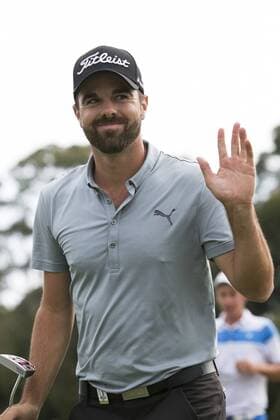 November 23, 2014: Nick Cullen thanks the crowd after completing his round during the final round of the Australian Golf Masters at Metropolitan Golf Club, Melbourne Victoria Australia GOLF: NOV 23 Australian Masters - Final Round Icon14112355 EDITORIAL USE ONLY