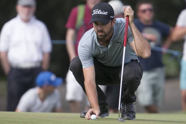 November 23, 2014: Nick Cullen reads the green during the final round of the Australian Golf Masters at Metropolitan Golf Club, Melbourne Victoria Australia GOLF: NOV 23 Australian Masters - Final Round Icon14112347 EDITORIAL USE ONLY