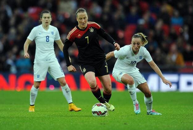 Melanie Behringer of Germany Women - Womens International Football - England vs Germany - Wembley Stadium - London, England - 23rdNovember 2014 - Picture Robin Parker Sportimage EDITORIAL USE ONLY. No use with unauthorised audio, video, data, fixture lists, club league logos or live services. Online in-match use limited to 120 images, no video emulation. No use in betting, games or single club league player publications.