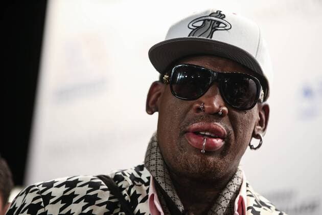 MOSCOW, RUSSIA. NOVEMBER 28, 2014. American basketball player Dennis Keith Rodman attends a charitable event organized by Federation Foundation at Barvikha Luxury Village concert hall. Vyacheslav Prokofyev TASS  RE15633B
