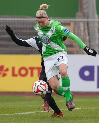 v.li.: Alexandra Popp (VfL Wolfsburg), Fussball, Allianz Frauen-Bundesliga, VfL Wolfsburg - 1. FFC Frankfurt, xobx