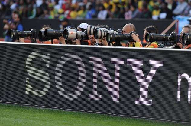 Pretoria 13-6-2010: World Cup football match Ghana vs Serbia Loftus Versfeld Stadium. Sony advertising on the sidelines. 