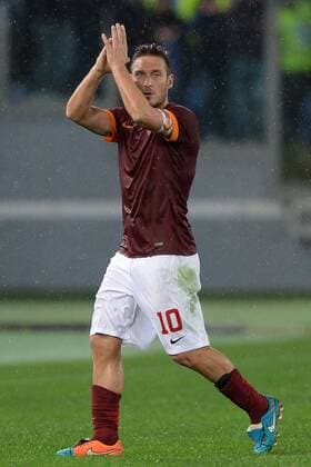 Aktuell Fußball, Italien, AS Rom - Inter Mailand As Roma 30 11 2014 - campionato di calcio serie A AS Rom vs Inter Mailand: Francesco Totti 