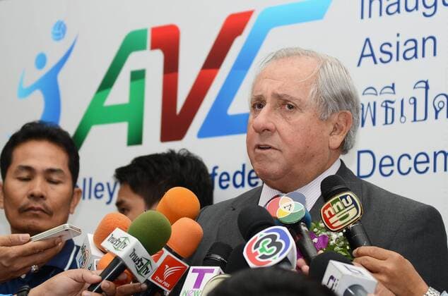 Dec. 2, 2014 - Bangkok, Thailand - FIVB President Ary Graca answers questions from the media during an inauguration of Asia Volleyball Confederation (AVC) Headquarters in Bangkok, Thailand on December 2, 2014. Asia Volleyball Confederation decide to move their headquarters from Beijing, China to Bangkok, Thailand. Asian Volley Confederation  - ZUMAn230