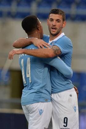 Filip Djordjevic Lazio. Goal celebration. Roma 2-12-2014 Stadio Olimpico. Football Calcio 2014 2015.Coppa Italia, Lazio Rom vs AS Varese 1910 AntoniettaxBaldassarre