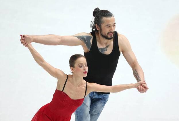 Figure skating Eiskunstlauf - The Golden Spin - Pairs 04.12.2014., Zagreb, Croatia - Figure skating competition The Golden Spin. Pairs Olga Bestandigova - Ilhan Mansiz from Turkey. Ilhan Mansiz is former turkish football player.  IgorxKralj PIXSELL