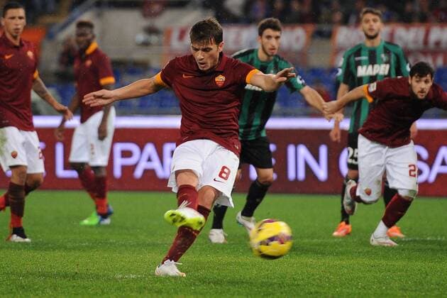 Aktuell Fußball, Italien, Serie A, AS Rom - Sassuolo As Roma 06 12 2014 - campionato di calcio serie A AS Rom vs Sassuolo Calcio: Tor durch Adem Ljajic 