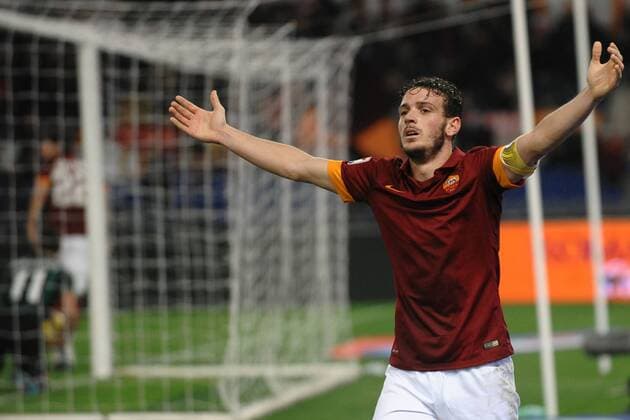 Aktuell Fußball, Italien, Serie A, AS Rom - Sassuolo Alessandro Florenzi Roma. Roma 6-12-2014 Stadio Olimpico. Football Calcio 2014 2015 Serie A. AS Rom vs Sassuolo Calcio AntoniettaxBaldassarre