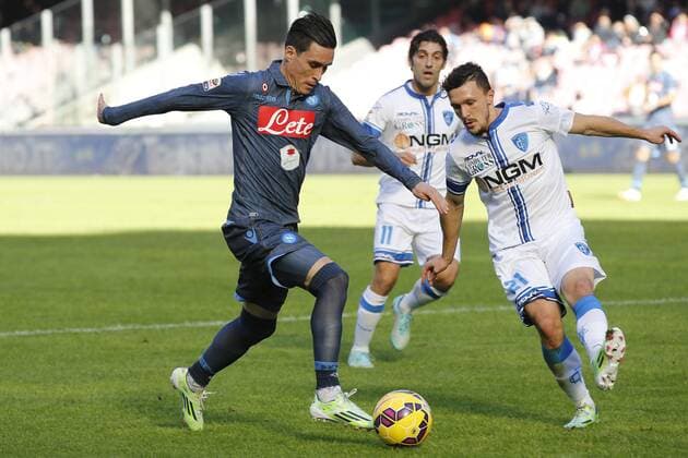Jose Maria Callejon Napoli, Mario Rui Empoli FC, Napoli 07-12-2014 Stadio San Paolo Football Calcio Serie A SSC Neapel vs FC Empoli cesarexpurini