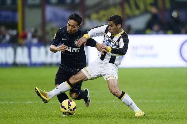 Db Milano 07 12 2014 - campionato di calcio serie A Inter Mailand vs Udinese Calcio: Yuto Nagatomo-Allan 