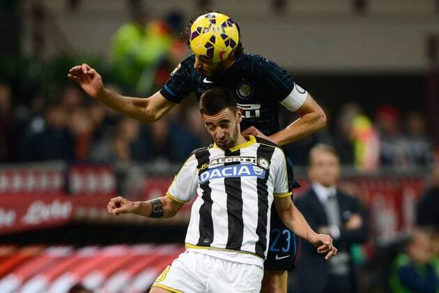 Andrea Ranocchia Inter, Bruno Fernandes Udinese Milano 07-12-2014 Stadio Giuseppe Meazza - Football Calcio Serie A Inter Mailand vs Udinese Calcio giuseppexceleste