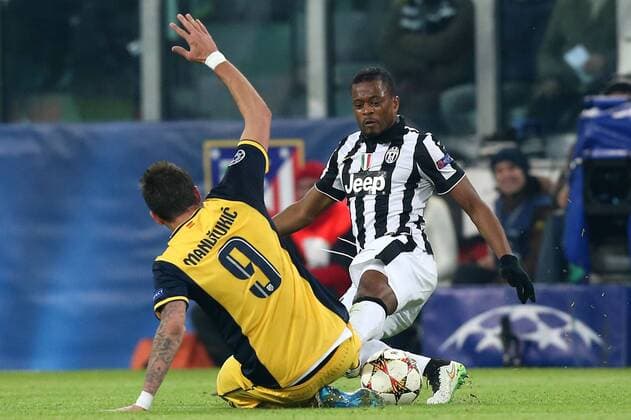 Patrice Evra Juventus, Mario Mandzukic Atletico Madrid, Champions League, Juventus Turin - Atletico Madrid marcoxbertorello